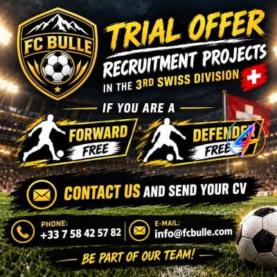 Third-division Swiss and French clubs are looking for young, free-agent players.