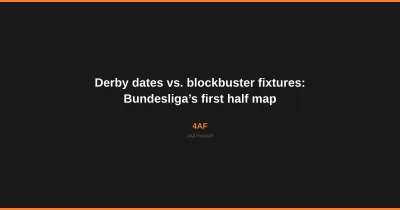 Derby-Termine gegen Topspiele: Karte der ersten Bundesliga-Hälfte