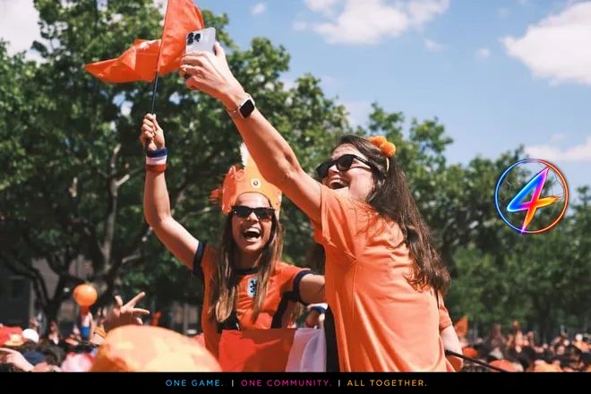 Nederlandse fans stormen Kansas City binnen voor Tunesië-wedstrijd