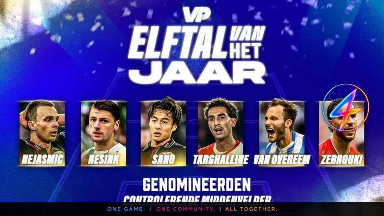 VoetbalPrimeur Announces Controlling Midfielder Nominees for Eredivisie Team of the Year