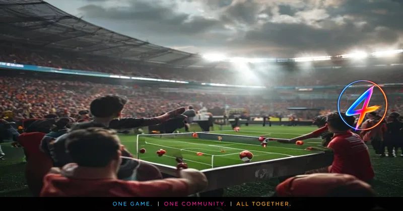 Anderlecht Fans Stage Foosball Protest on Stadium Stands