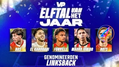 VP kondigt linksback‑genomineerden Eredivisie Team van het Jaar aan
